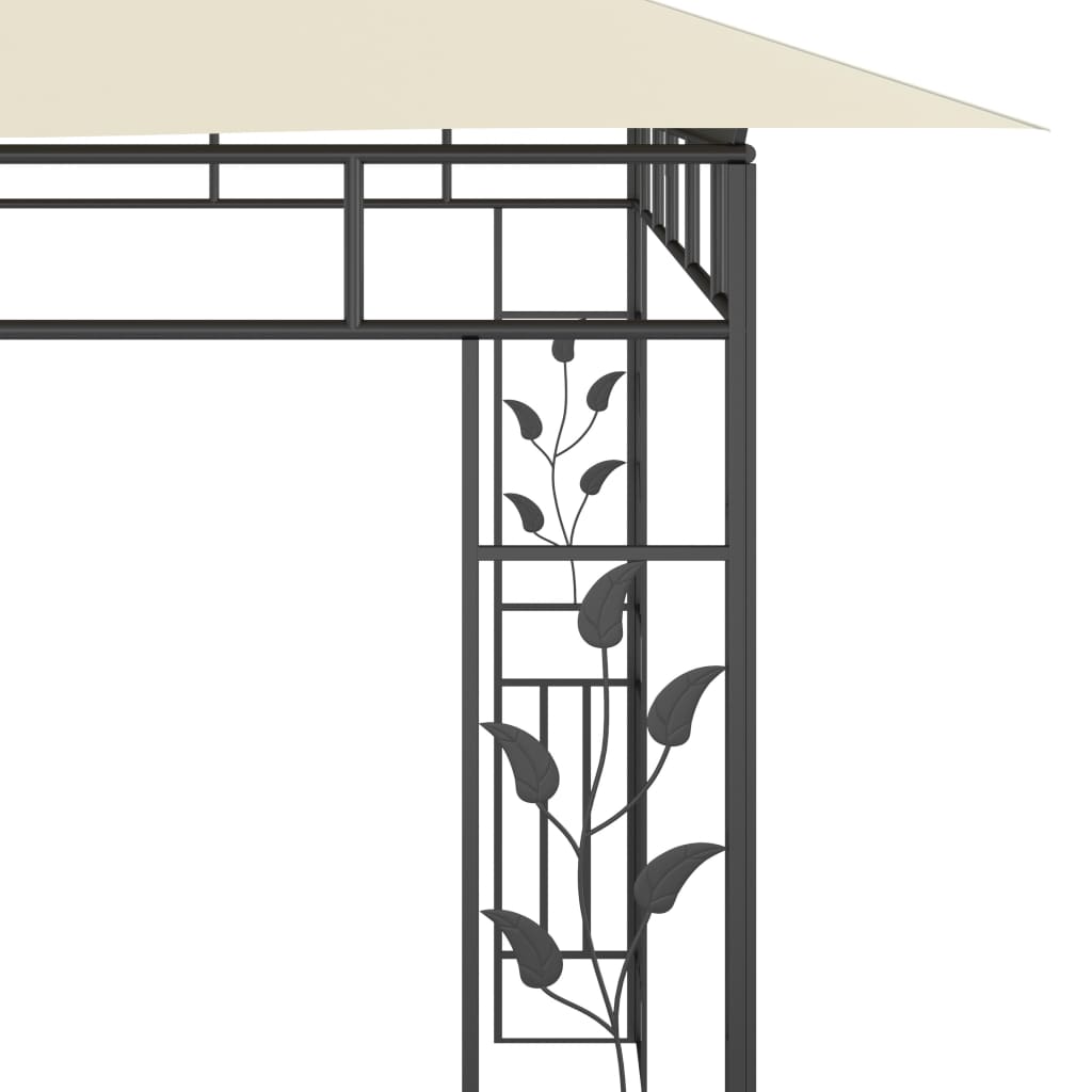 vidaXL Belvédère avec moustiquaire 6x3x2,73 m Crème