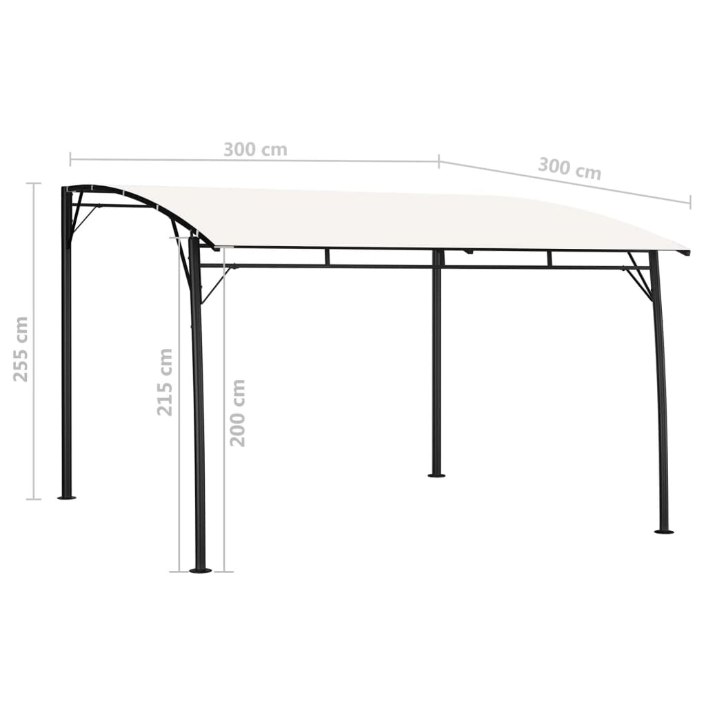 vidaXL Auvent pare-soleil de jardin 3x3x2,55 m Crème