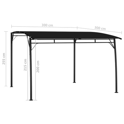vidaXL Auvent pare-soleil de jardin 3x3x2,55 m Anthracite