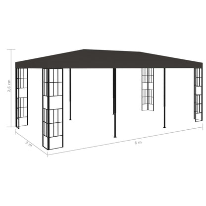 vidaXL Belvédère 3x6 m Anthracite