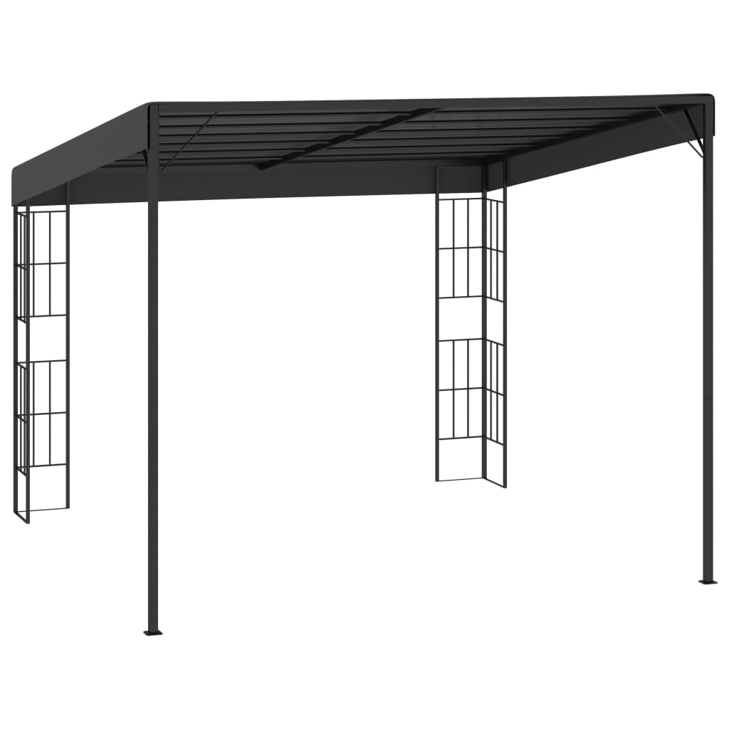 vidaXL Belvédère mural 3x3 m Anthracite Tissu