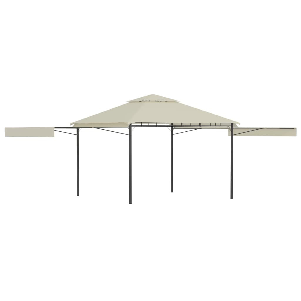 vidaXL Belvédère avec double toits étendus 3x3x2,75 m Crème 180 g/m²