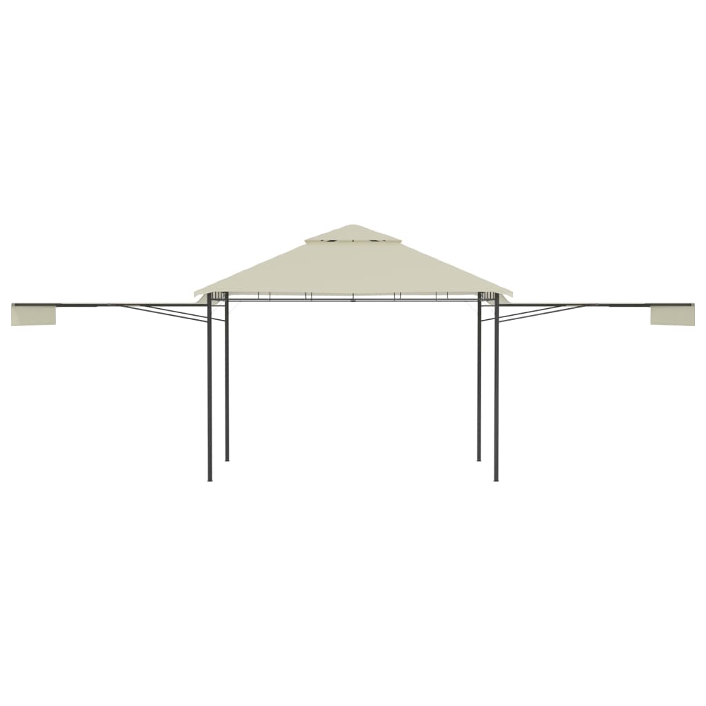 vidaXL Belvédère avec double toits étendus 3x3x2,75 m Crème 180 g/m²