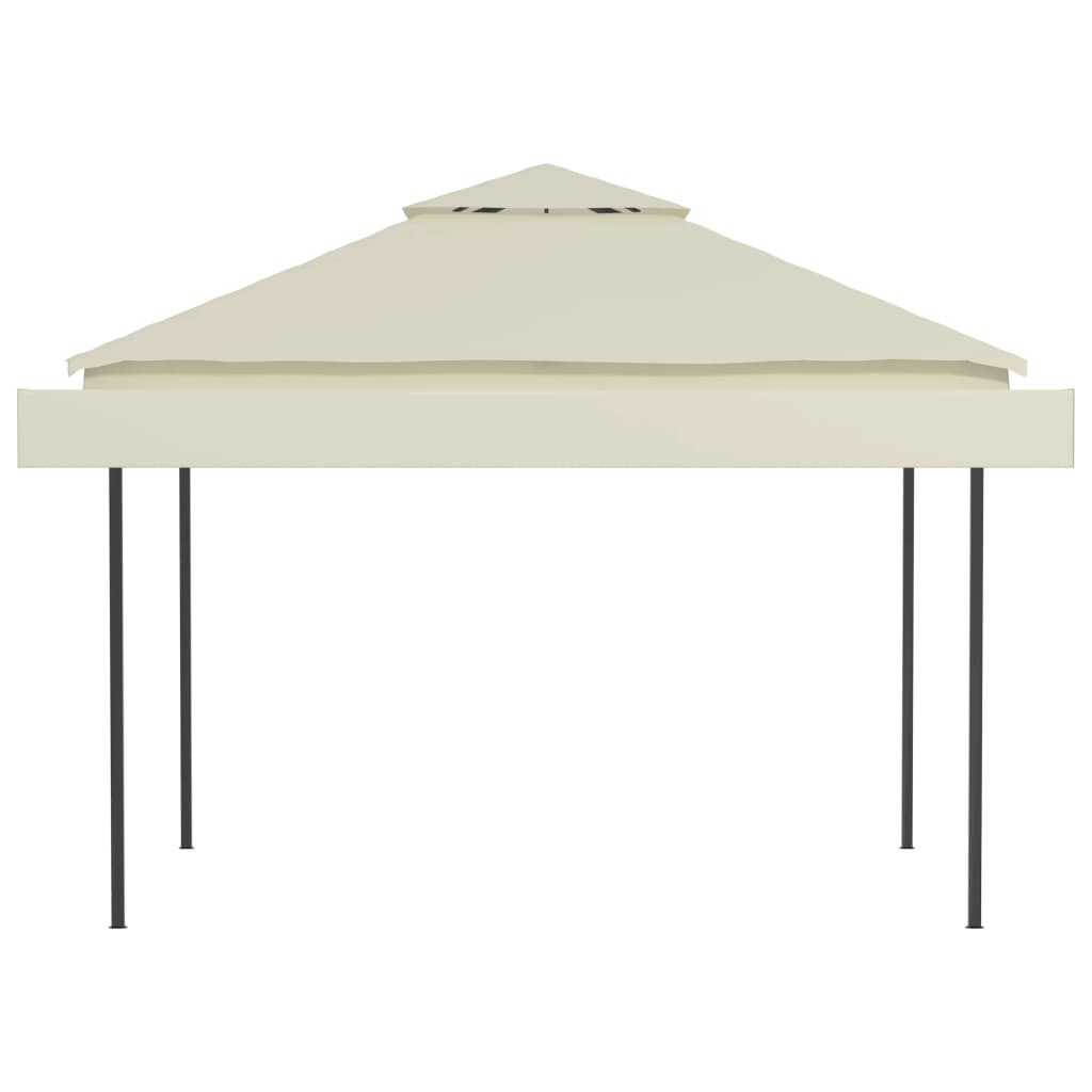 vidaXL Belvédère avec double toits étendus 3x3x2,75 m Crème 180 g/m²