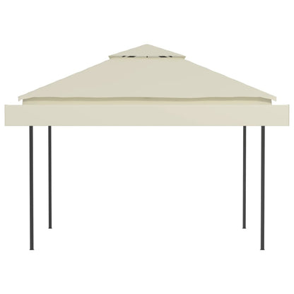 vidaXL Belvédère avec double toits étendus 3x3x2,75 m Crème 180 g/m²