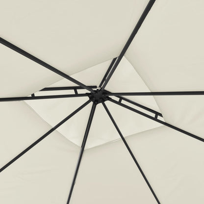 vidaXL Belvédère avec double toits étendus 3x3x2,75 m Crème 180 g/m²