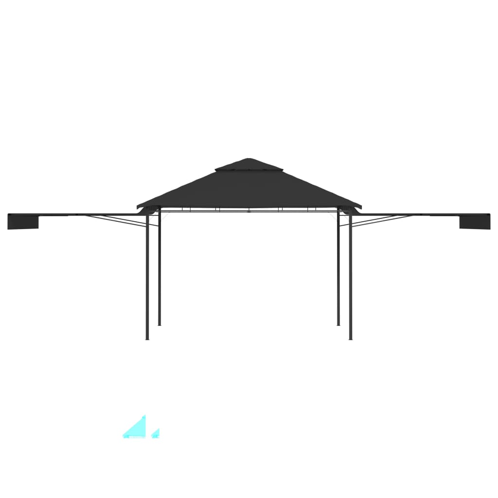 vidaXL Belvédère et double toits étentus 3x3x2,75 m Anthracite 180g/m²
