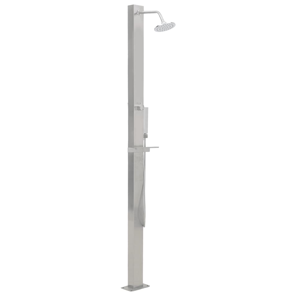 vidaXL Douche d'extérieur Acier inoxydable Droit