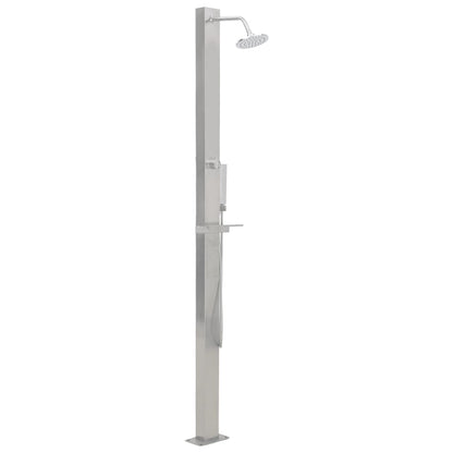 vidaXL Douche d'extérieur Acier inoxydable Droit