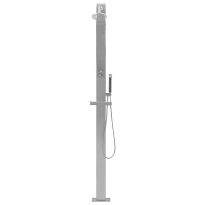 vidaXL Douche d'extérieur Acier inoxydable Droit