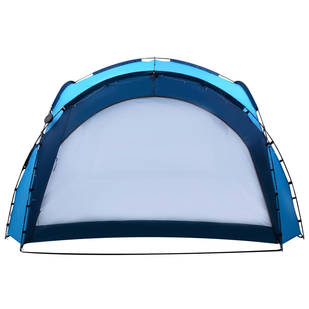vidaXL Tente de réception avec LED et 4 parois 3,6x3,6x2,3 m Bleu