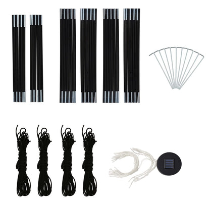 vidaXL Tente de réception avec LED et 4 parois 3,6x3,6x2,3 m Bleu