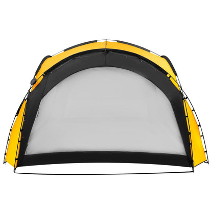 vidaXL Tente de réception avec LED et 4 parois 3,6x3,6x2,3 m Jaune