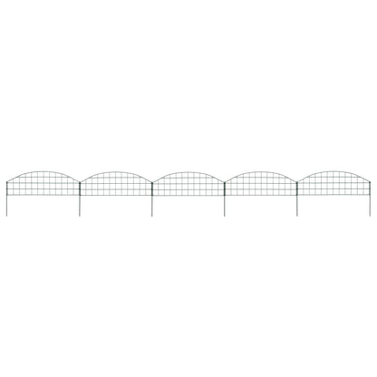 vidaXL Ensemble de clôture de jardin arquée 77,3x26 cm vert