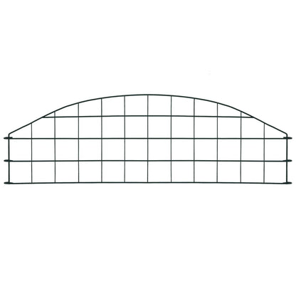 vidaXL Ensemble de clôture de jardin arquée 77,3x26 cm vert