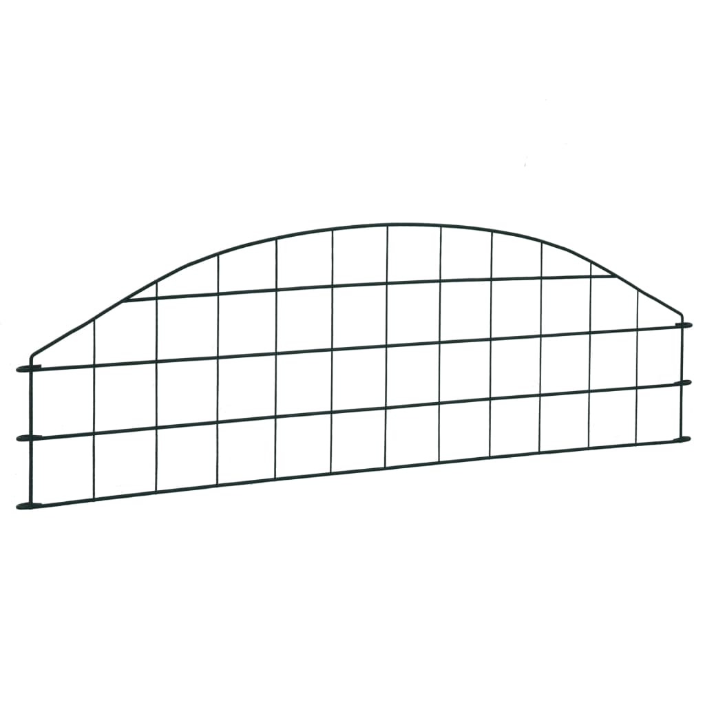 vidaXL Ensemble de clôture de jardin arquée 77,3x26 cm vert