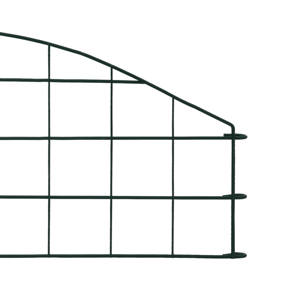 vidaXL Ensemble de clôture de jardin arquée 77,3x26 cm vert