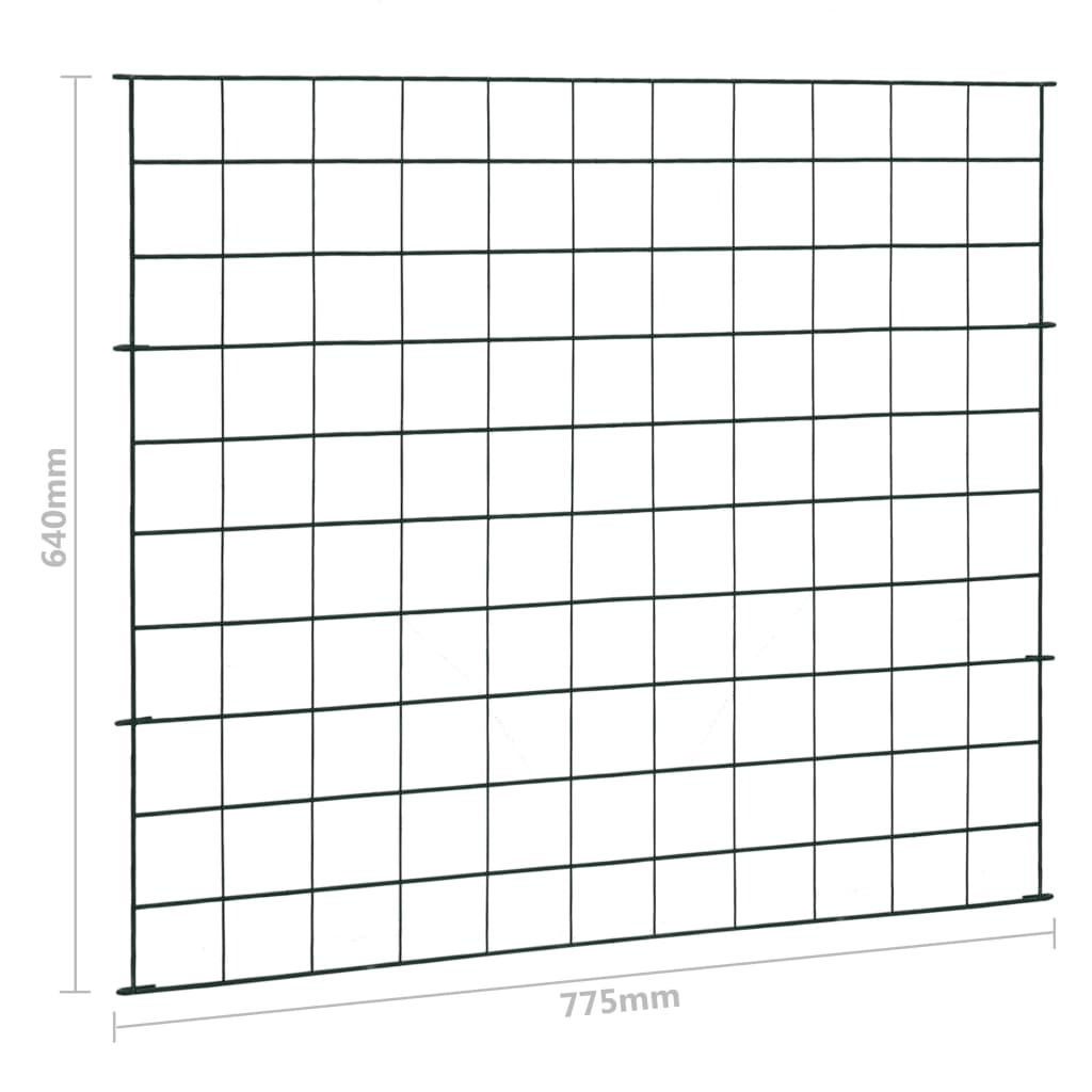 vidaXL Ensemble de clôture de jardin 77,5x64 cm vert