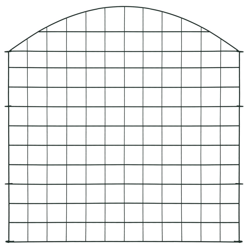vidaXL Ensemble de clôture de jardin arquée 77,5x78,5 cm vert