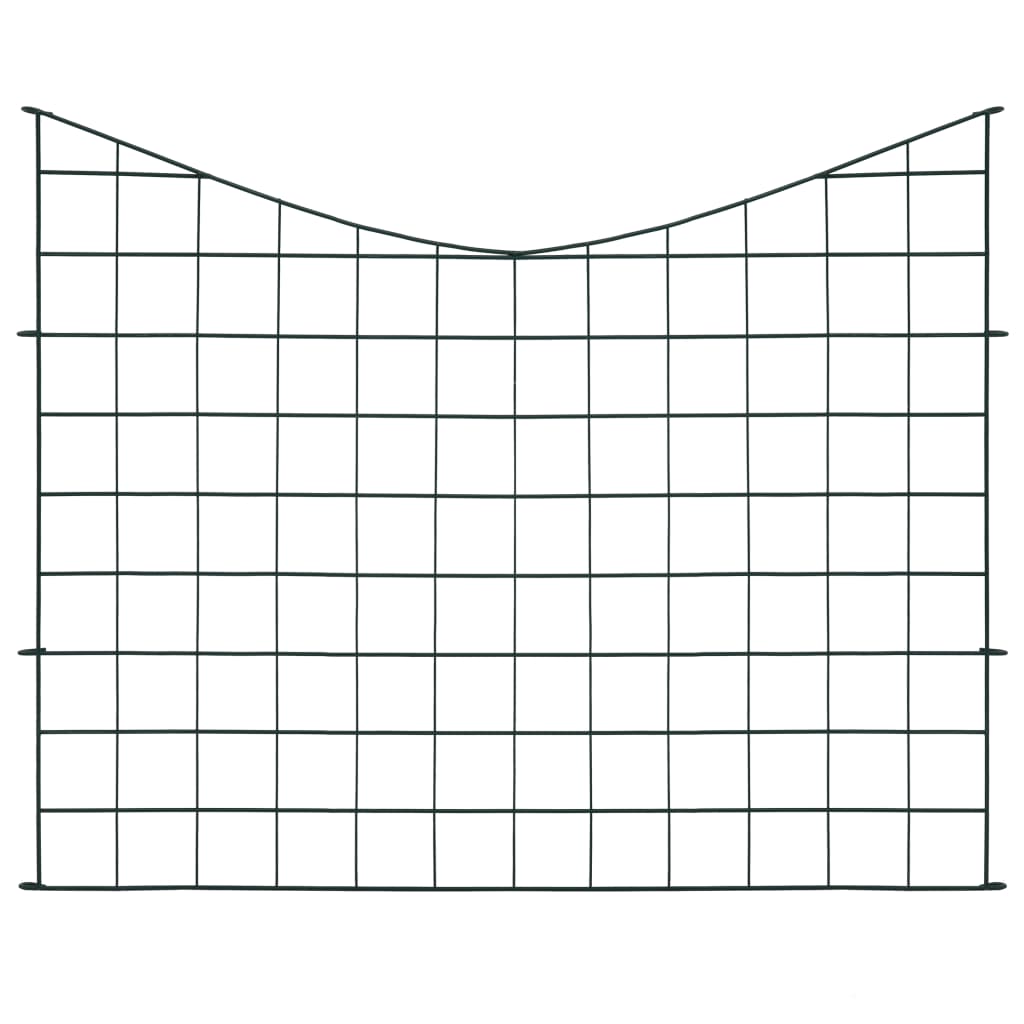 vidaXL Ensemble de clôture de jardin voûtée plus basse 77,5x64 cm vert