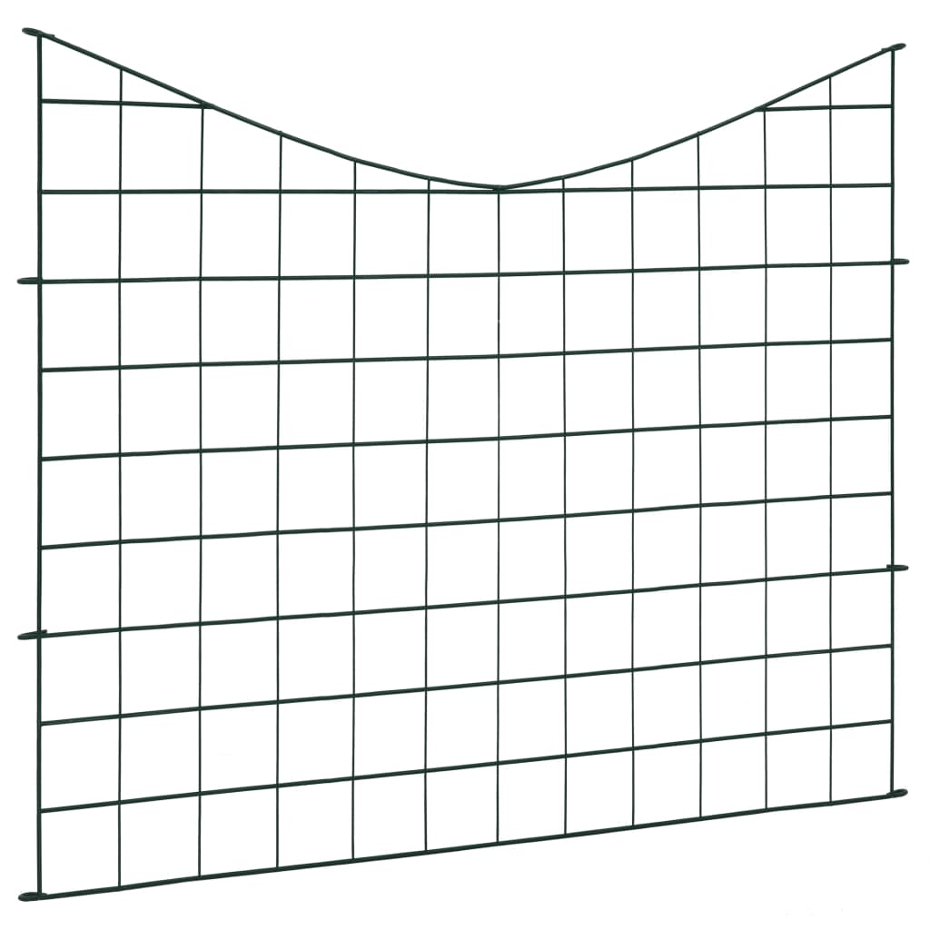 vidaXL Ensemble de clôture de jardin voûtée plus basse 77,5x64 cm vert