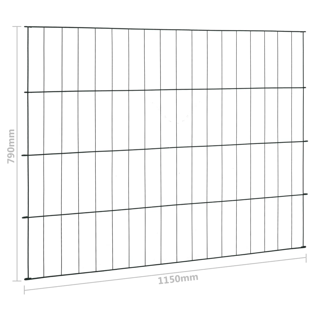 vidaXL Ensemble de clôture de jardin 115x79 cm vert