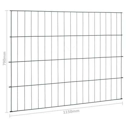 vidaXL Ensemble de clôture de jardin 115x79 cm vert