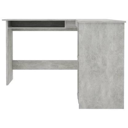 vidaXL Bureau d'angle en forme de L Gris Béton 120x140x75 cm Aggloméré