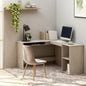 vidaXL Bureau d'angle en forme de L Gris Béton 120x140x75 cm Aggloméré