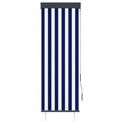 vidaXL Store roulant d'extérieur 60x250 cm Bleu et blanc