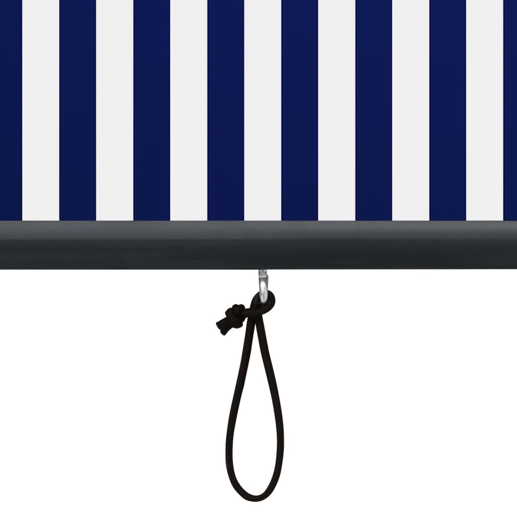 vidaXL Store roulant d'extérieur 60x250 cm Bleu et blanc