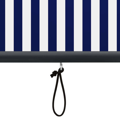 vidaXL Store roulant d'extérieur 60x250 cm Bleu et blanc