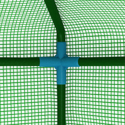 vidaXL Serre avec étagères Acier 227x223 cm