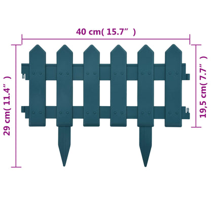 vidaXL Bordures de pelouse 25 pcs Vert 10 m PP