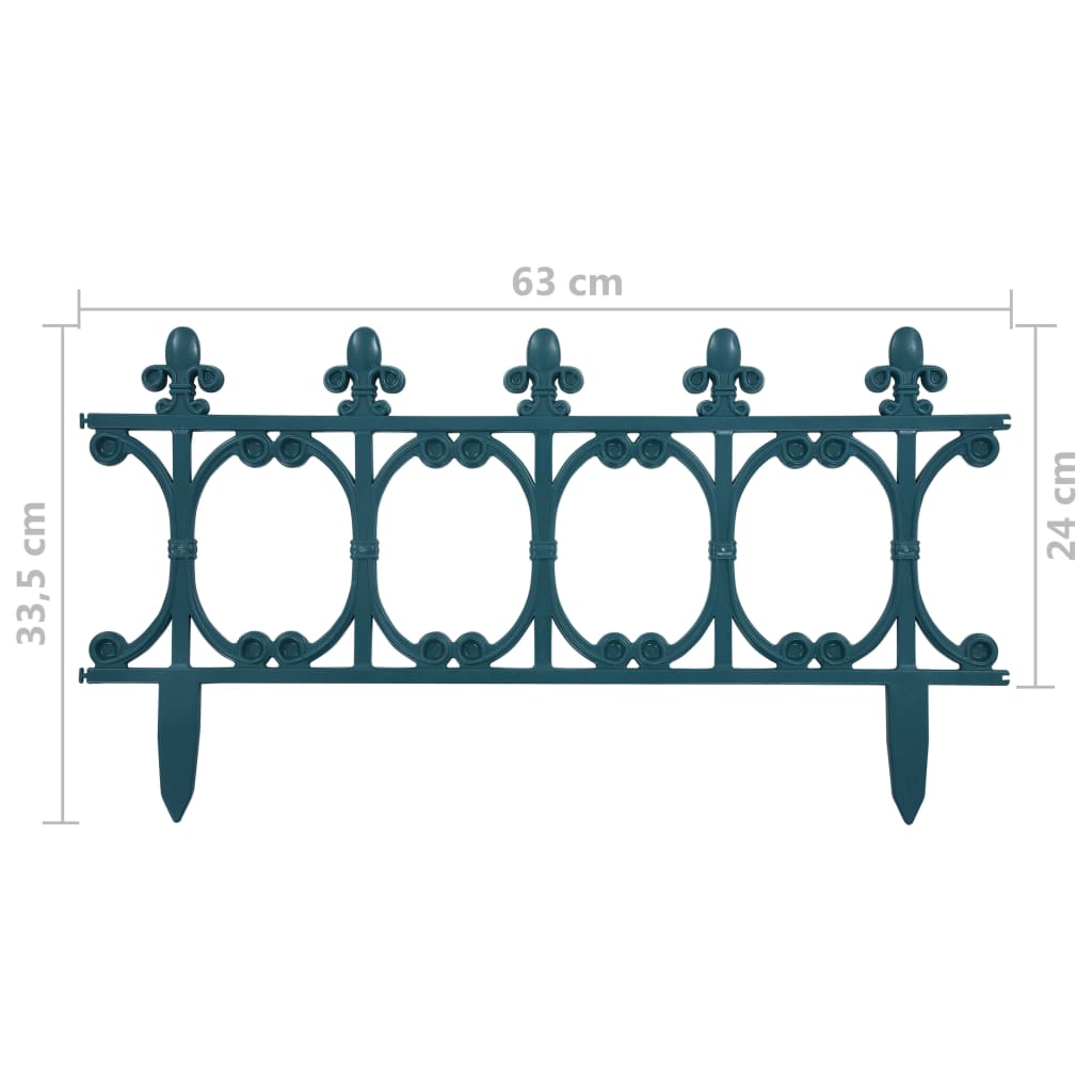 vidaXL Bordures de jardin 16 pcs Vert 10 m PP