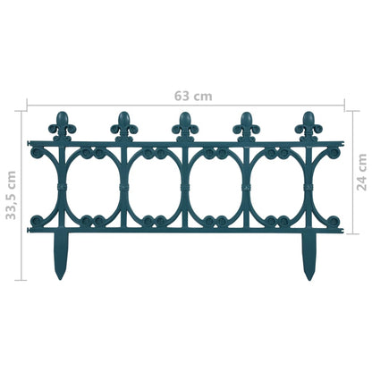 vidaXL Bordures de jardin 16 pcs Vert 10 m PP