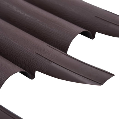 vidaXL Bordures de pelouse 36 pcs Marron 10 m PP