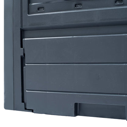 vidaXL Composteurs de jardin 2 pcs Gris 60x60x73 cm 520 L