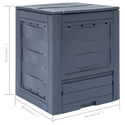 vidaXL Composteurs de jardin 3 pcs Gris 60x60x73 cm 780 L