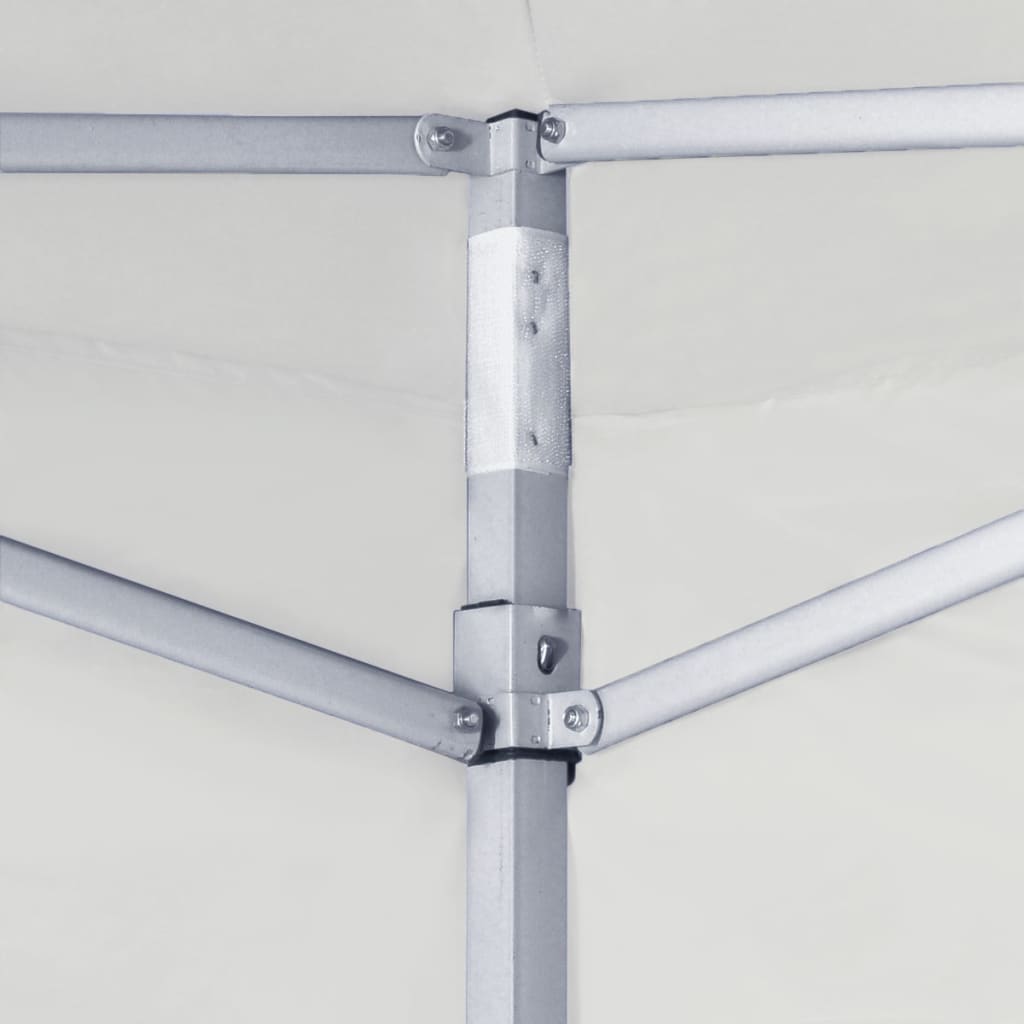 vidaXL Tente de réception pliable avec 2 parois 3x3 m Acier Blanc