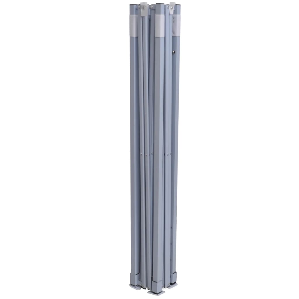 vidaXL Tente de réception pliable avec 2 parois 3x3 m Acier Blanc