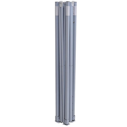 vidaXL Tente de réception pliable avec 2 parois 3x3 m Acier Blanc