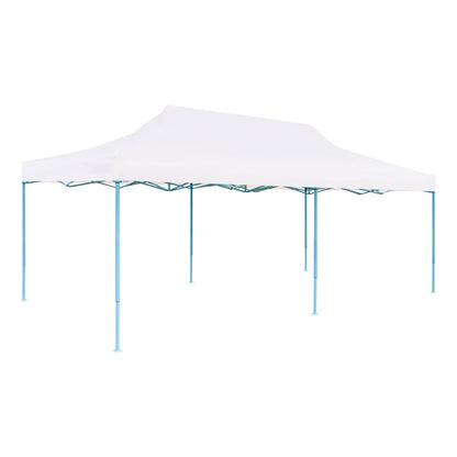 vidaXL Tente de réception pliable avec parois 3 x 6 m Acier Blanc