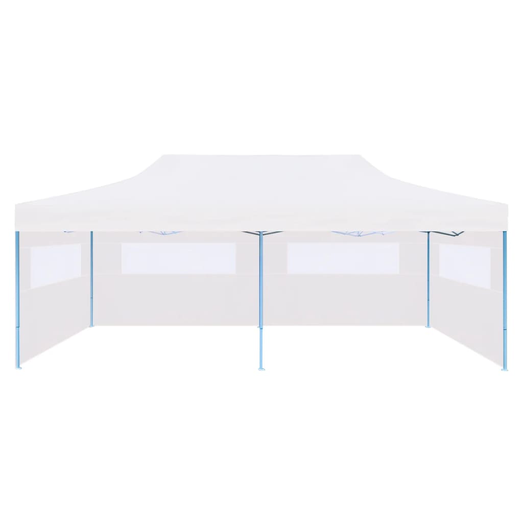 vidaXL Tente de réception pliable avec parois 3 x 6 m Acier Blanc