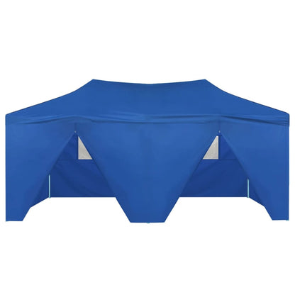 vidaXL Tente de réception pliable avec 4 parois 3x6 m Acier Bleu