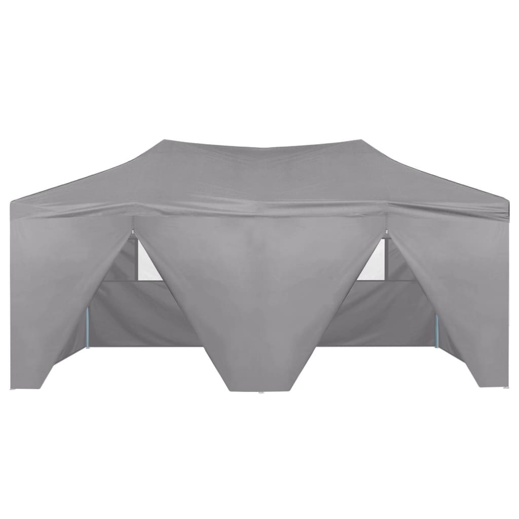 vidaXL Tente de réception pliable avec 4 parois 3x6 m Acier Anthracite