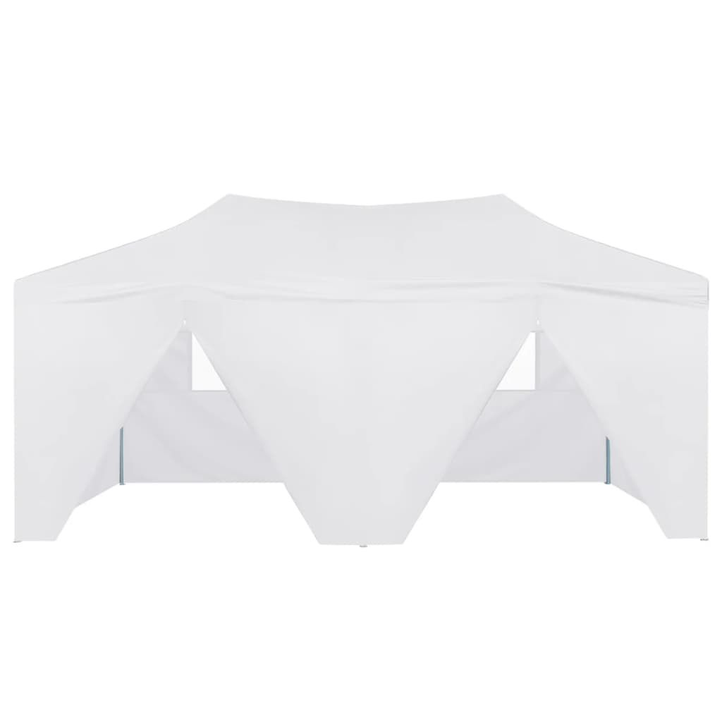 vidaXL Tente de réception pliable avec 4 parois 3x6 m Acier Blanc