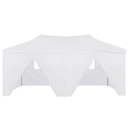 vidaXL Tente de réception pliable avec 4 parois 3x6 m Acier Blanc