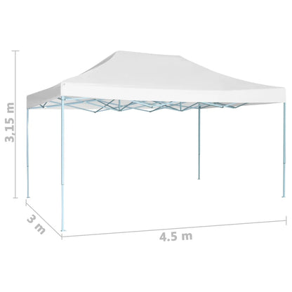 vidaXL Tente de réception pliable 3x4,5 m Blanc