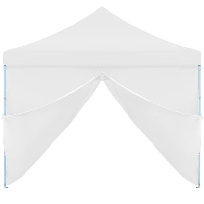 vidaXL Tente de réception escamotable avec 8 parois 3 x 9 m Blanc